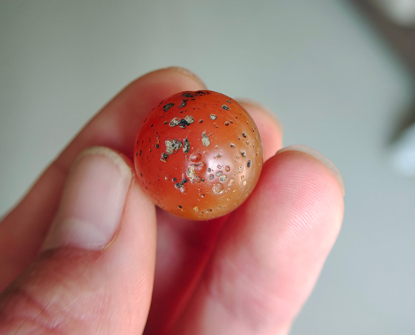 Real Tibetan Old Ancient Pema Raka Agate Bead Nanhong Red Carnelian Pendant Himalayan Genuine Amulet