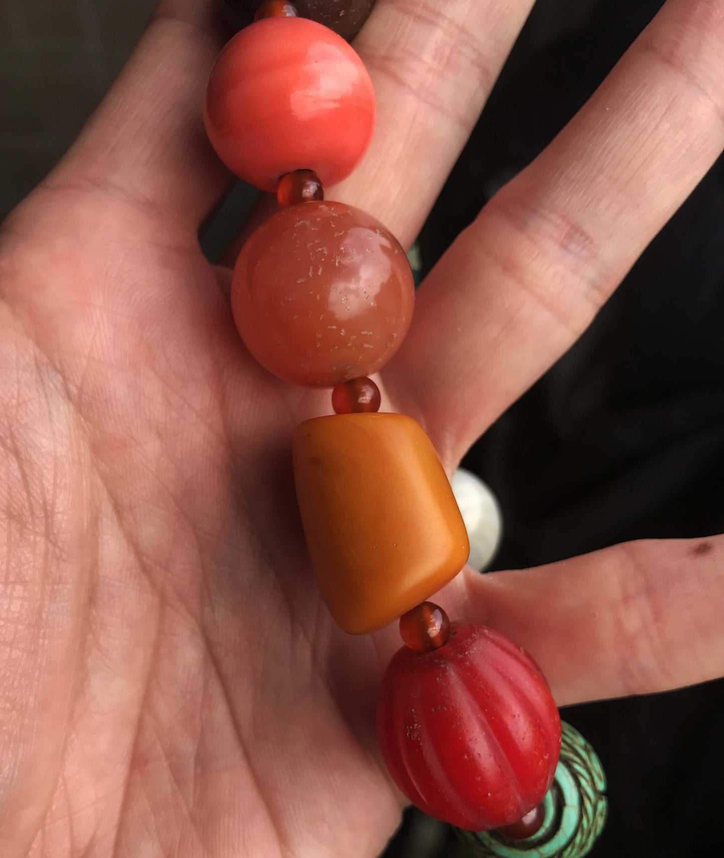 Real Tibetan Old Ancient Red Coral Bracelet Crystal Turquoise Amber Baltic Pema Raka Nanhong Agate Three Eyes Dzi Bead Mala Prayer Beads