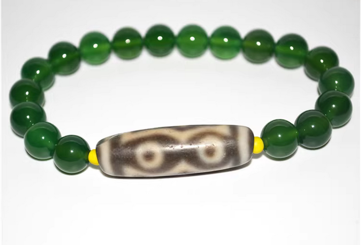 Real Tibetan Old Ancient Three Eyes Dzi Bead Amulet Pendant Himalaya Agate Genuine 3 Eyed Gzi Antique Talisman Bracelet