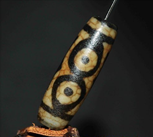 Real Tibetan Old Ancient Three Eyes Dzi Bead Amulet Pendant Himalaya Agate Genuine Pure 3 Eyed Gzi Antique Talisman Bracelet