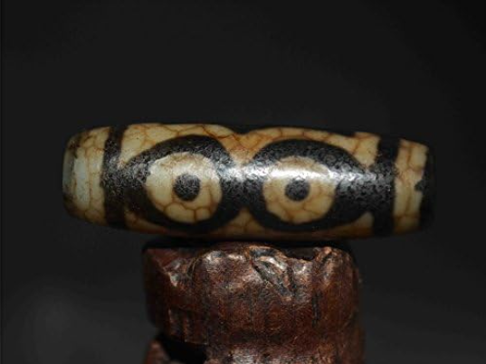 Real Tibetan Old Ancient Three Eyes Dzi Bead Amulet Pendant Himalaya Agate Genuine Pure 3 Eyed Gzi Antique Talisman Bracelet