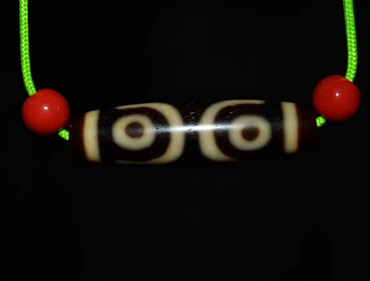 Real Tibetan Old Ancient Three Eyes Dzi Bead Amulet Pendant Himalayan Agate Genuine 3 Eyed Gzi Antique Talisman Bracelet