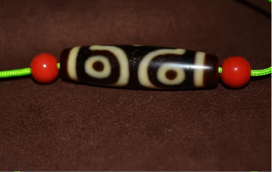 Real Tibetan Old Ancient Three Eyes Dzi Bead Amulet Pendant Himalayan Agate Genuine 3 Eyed Gzi Antique Talisman Bracelet