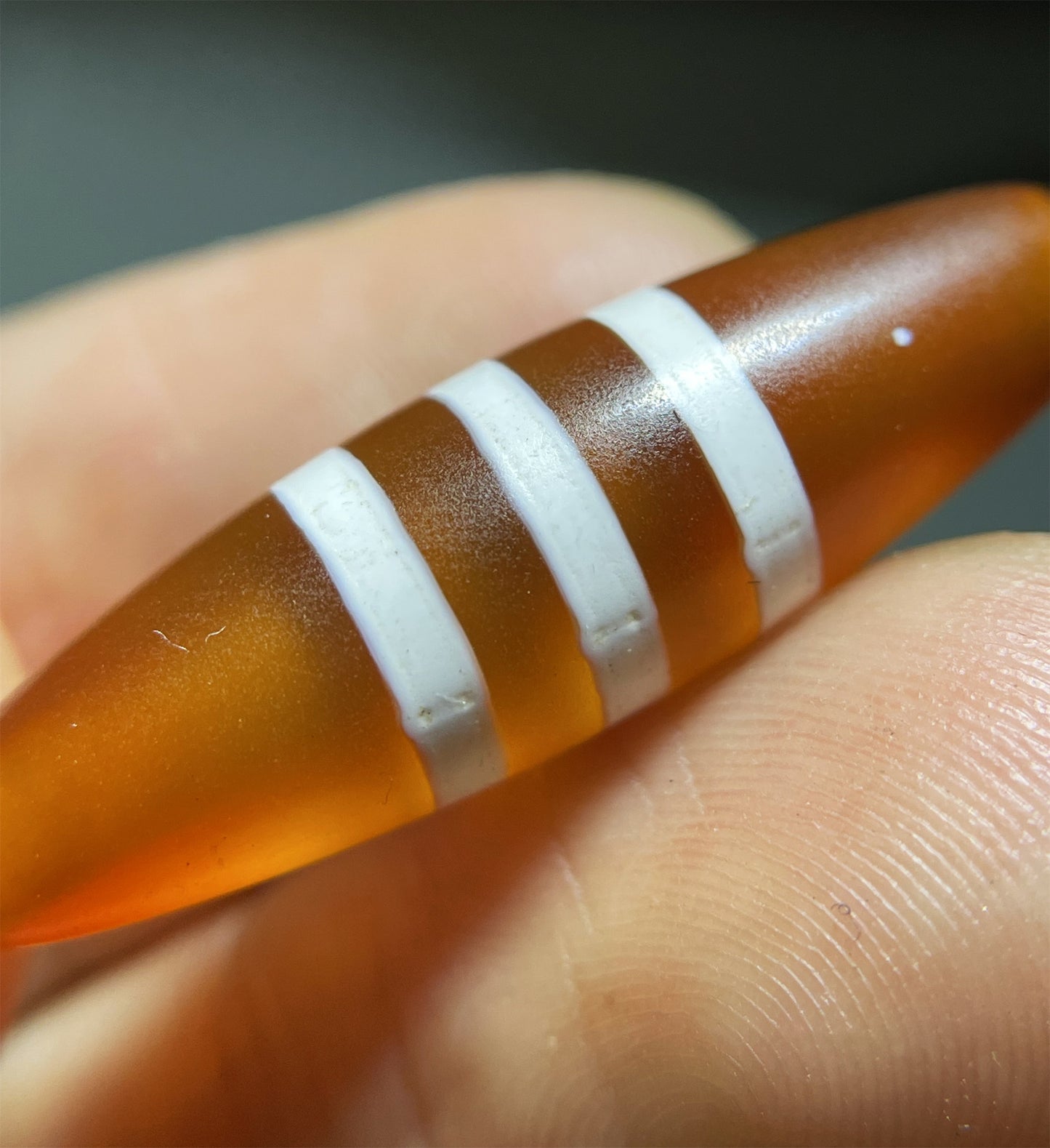 Real Tibetan Old Ancient Three Stripes Dzi Bead Amulet Himalayan Agate Pure Striped Chung Gzi Pendant Bracelet