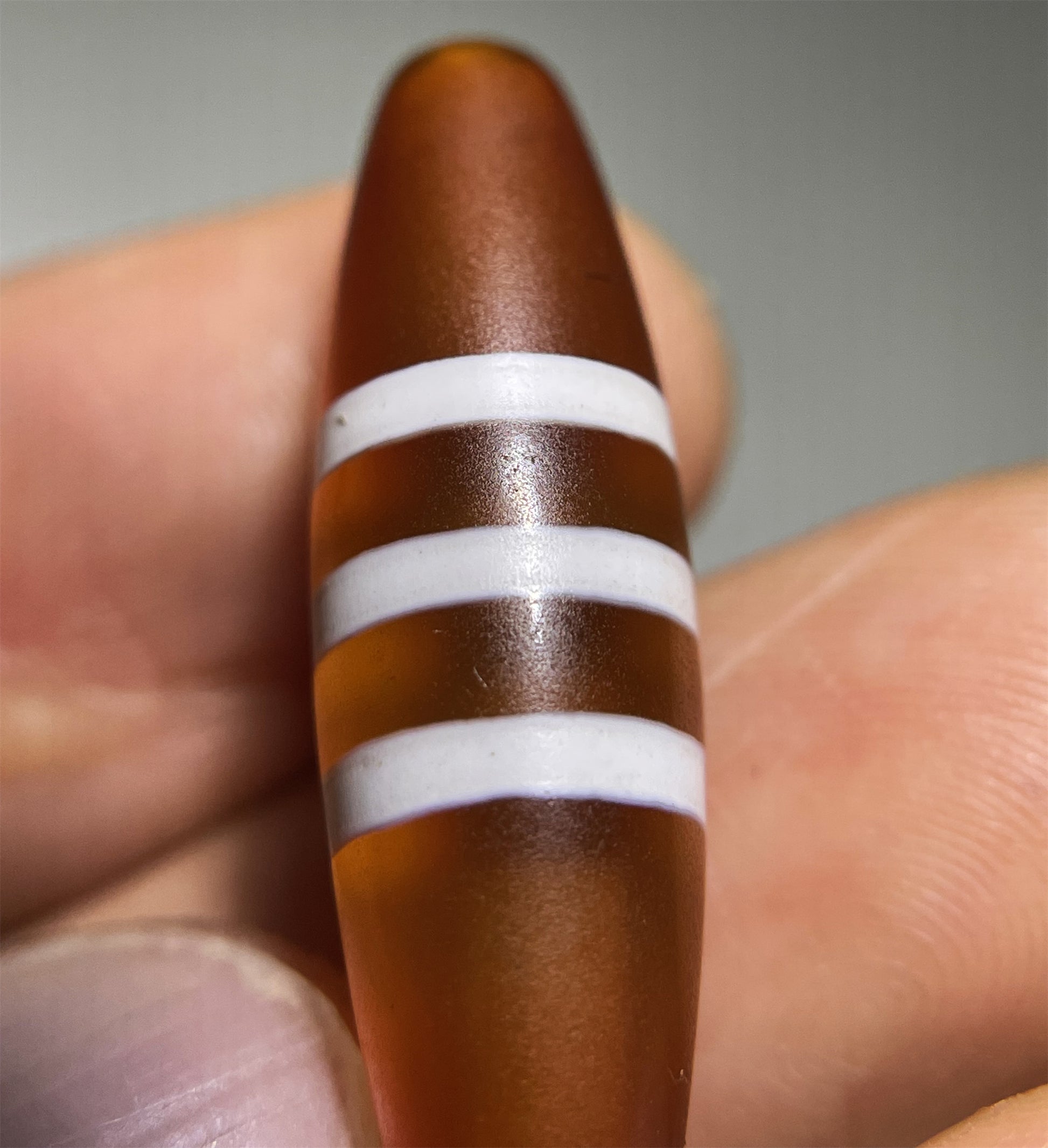 Real Tibetan Old Ancient Three Stripes Dzi Bead Amulet Himalayan Agate Pure Striped Chung Gzi Pendant Bracelet