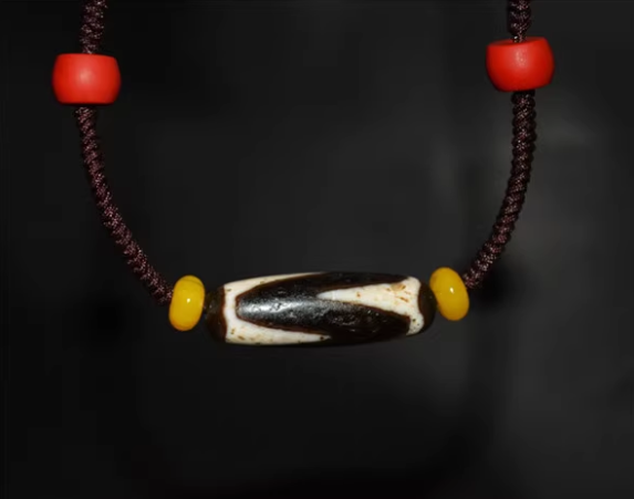 Real Tibetan Old Ancient Tiger Tooth Dzi Bead Water Wave Amulet Himalayan Pendant Agate Pure Genuine Gzi Talisman