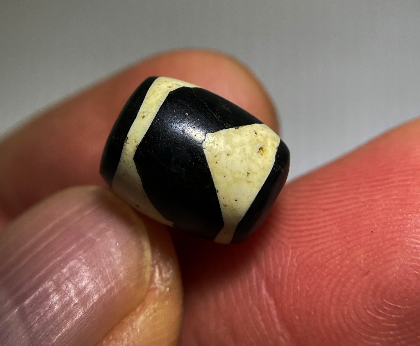 Real Tibetan Old Ancient Tiger Tooth Motif Dzi Bead Amulet Pendant Himalayan Water Wave Pure Zigzag Gzi Talisman Bracelet