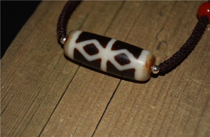 Real Tibetan Old Ancient Vajra Dorje Dzi Bead Pendant Amulet Himalayas Genuine Agate Nepal Phurba Pure Gzi Talisman Bracelet
