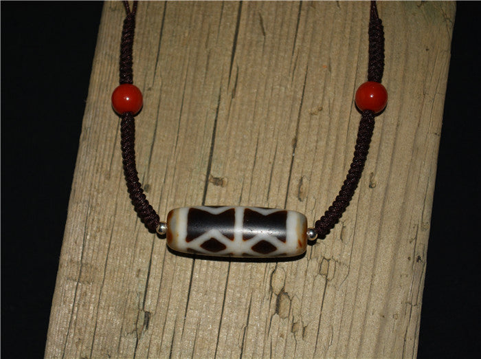 Real Tibetan Old Ancient Vajra Dorje Dzi Bead Pendant Amulet Himalayas Genuine Agate Nepal Phurba Pure Gzi Talisman Bracelet