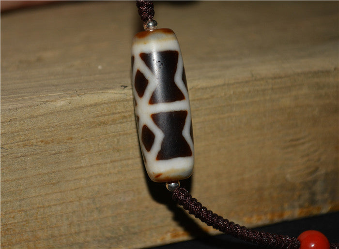 Real Tibetan Old Ancient Vajra Dorje Dzi Bead Pendant Amulet Himalayas Genuine Agate Nepal Phurba Pure Gzi Talisman Bracelet