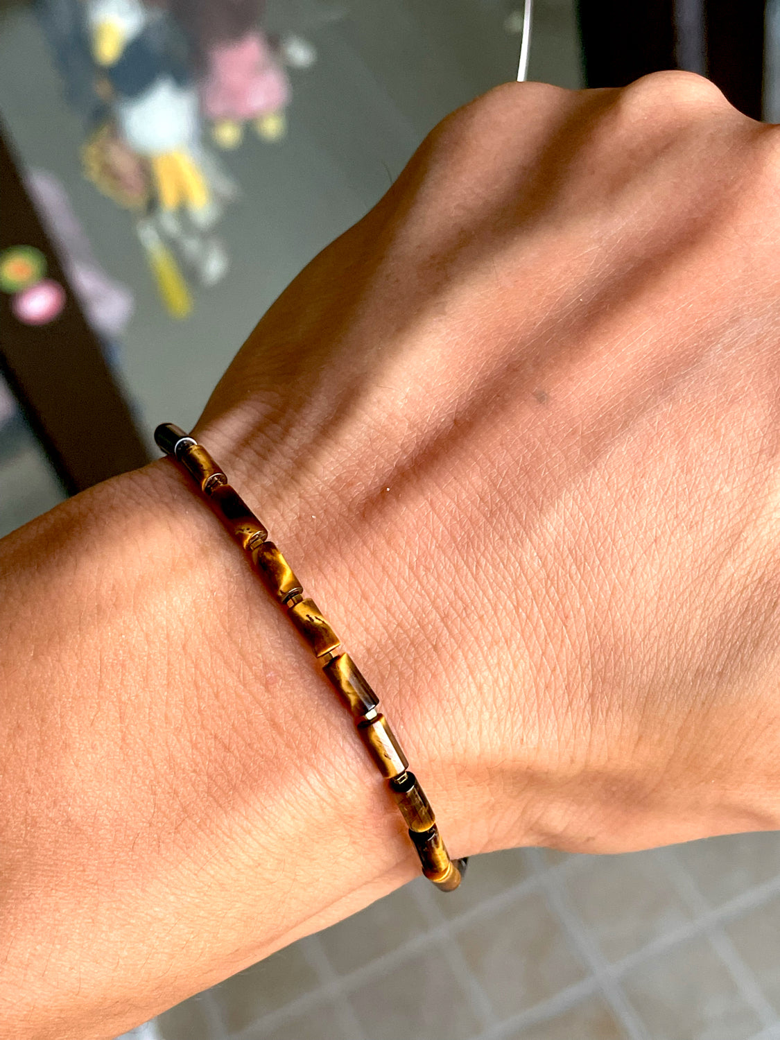 Real Tibetan Old Antiqe Tigerite Stone Bracelet Mini Small Size Tiger Eye Necklace Genuine Himalaya Mala Prayer Beads Natural