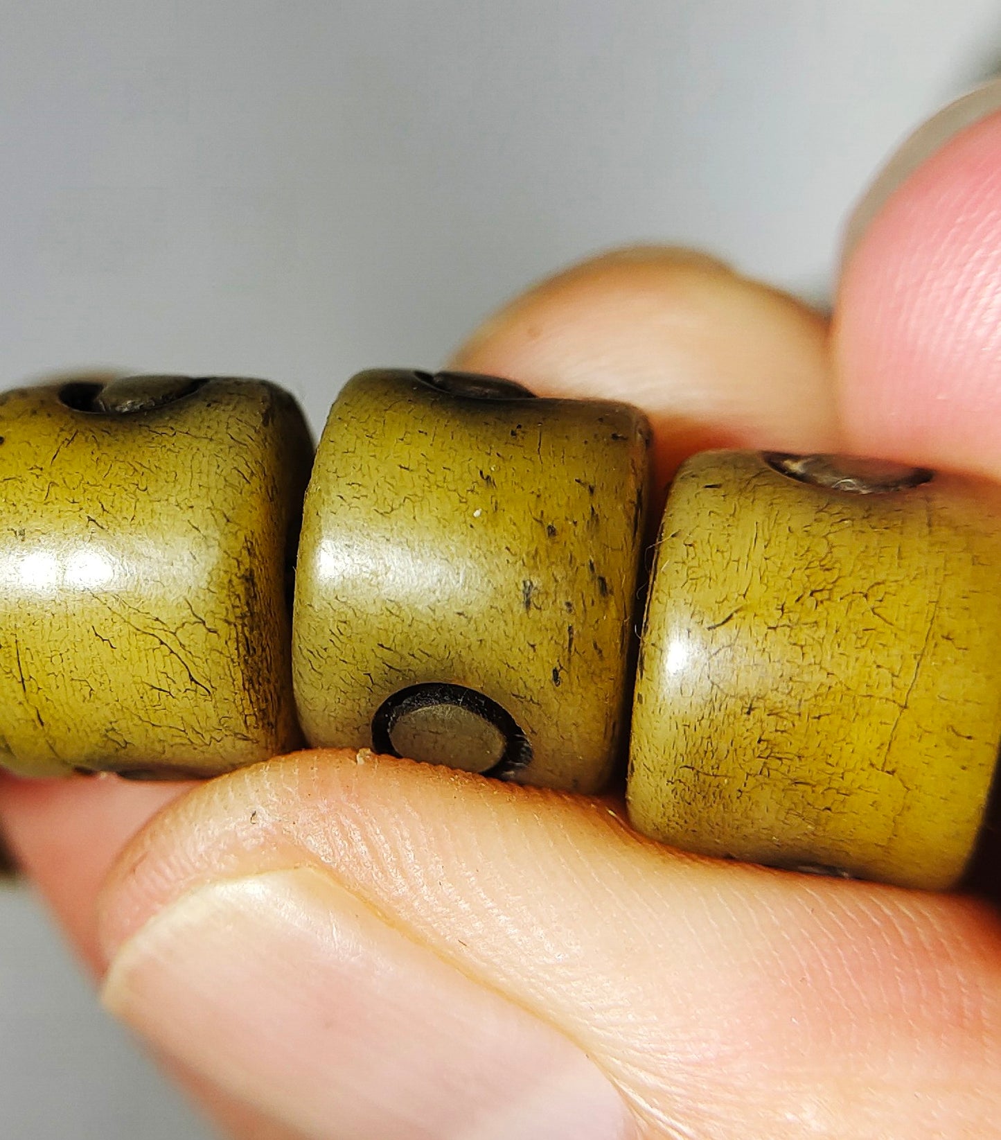 Real Tibetan Old Antique Kapala Bone Mala Prayer Beads 108 Rosary Bracelet Himalaya Genuine 108 Buddhism Worry Necklace Amulet