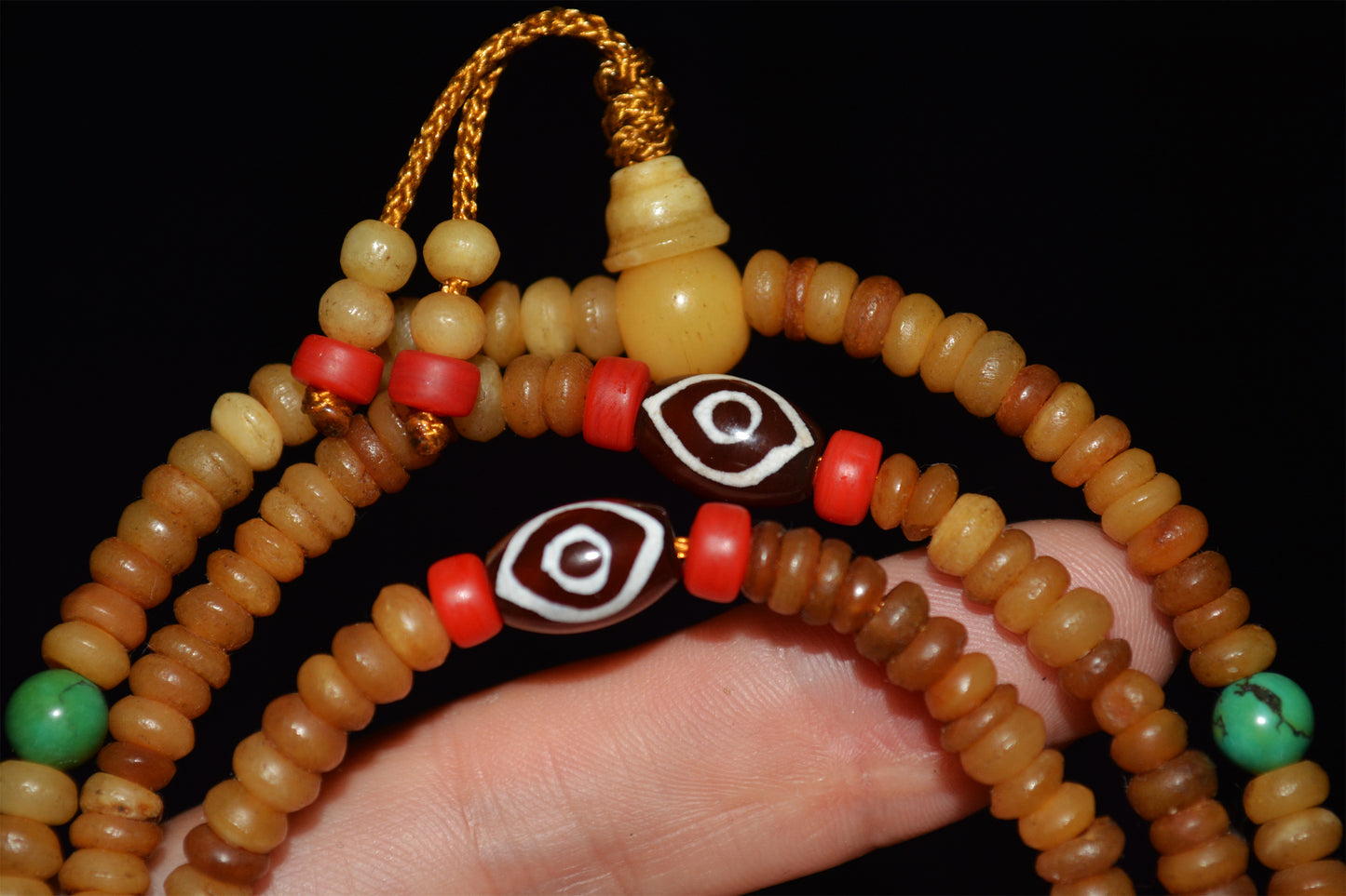 Real Tibetan Old Antique Kapala Bone Mala Prayer Beads Bracelet Rosary Himalaya Genuine 108 Buddhism Worry Necklace Amulet