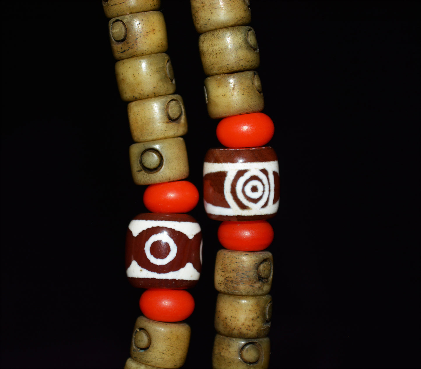 Real Tibetan Old Antique Kapala Bone Mala Prayer Beads 108 Rosary Bracelet Himalaya Genuine 108 Buddhism Worry Necklace Amulet