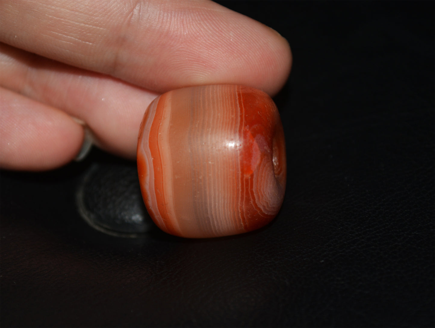 Real Tibetan Old Antique Pema Raka Agate Bead Himalayan Nanhong Carnelian Pendant Genuine Amulet