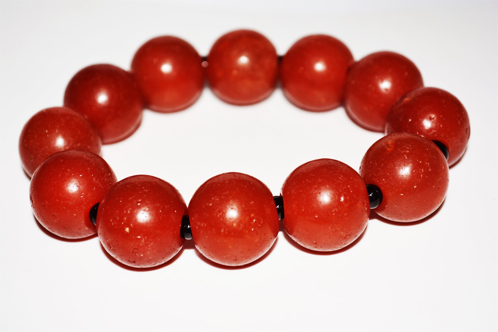 Real Tibetan Old Antique Pema Raka Agate Bracelet Mala Prayer Beads Nanhong Carnelian Rosary Himalaya Genuine Worry Amulet 20mm