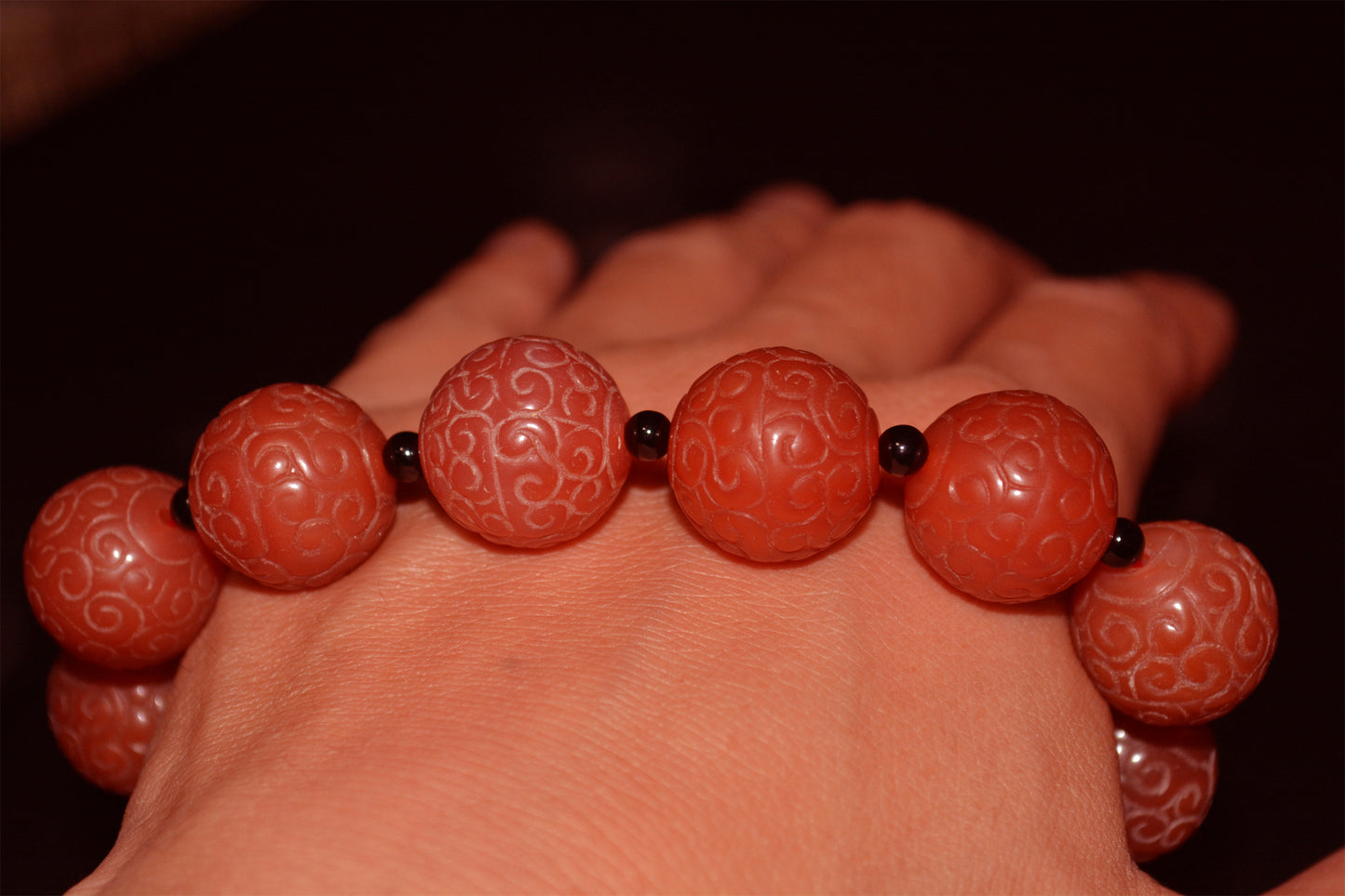 Real Tibetan Old Antique Pema Raka Agate Bracelet Nanhong Mala Prayer Beads Carnelian Rosary Himalaya Genuine Worry Amulet