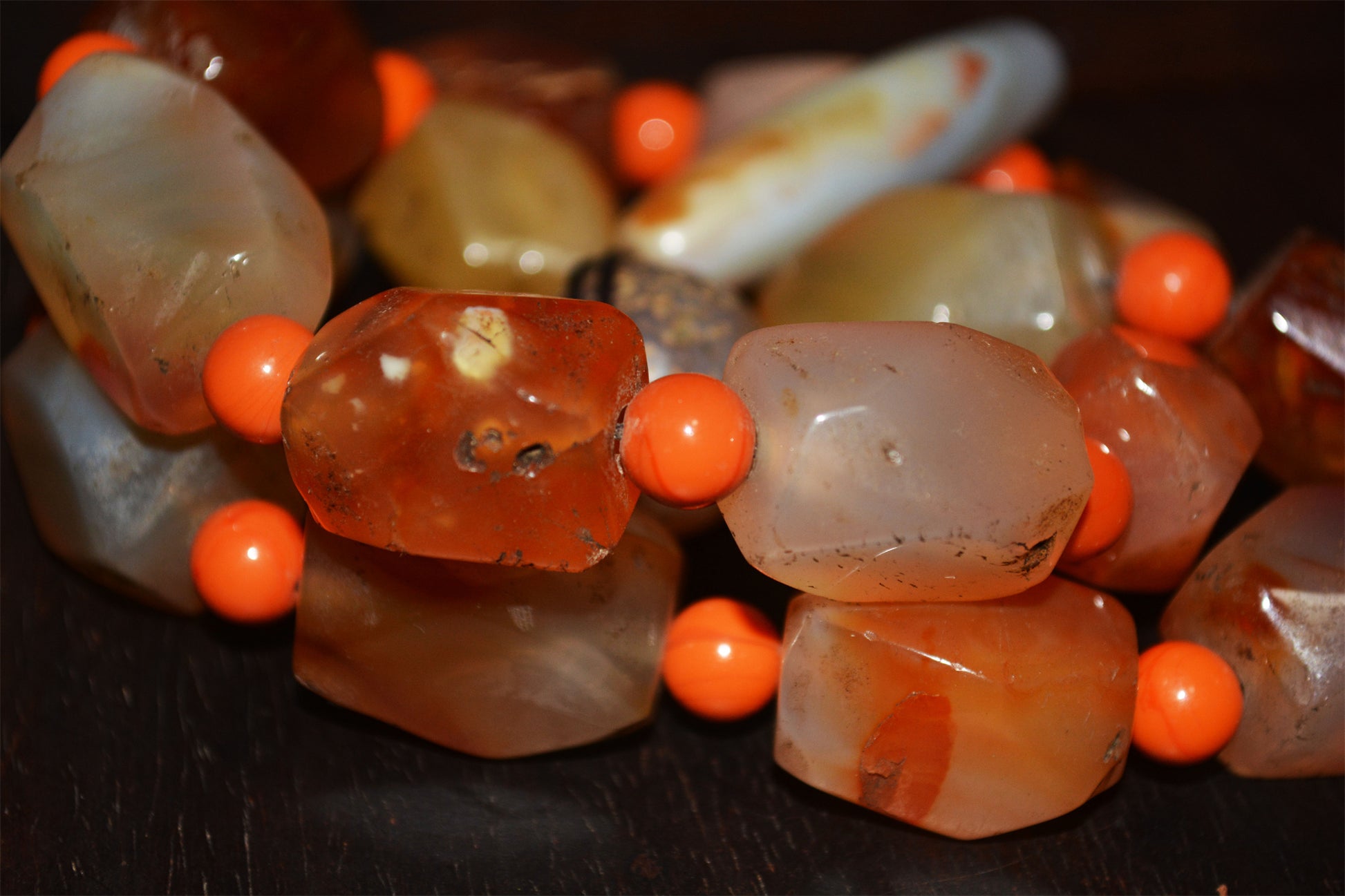 Real Tibetan Old Antique Pema Raka Agate Mala Prayer Beads Nanhong Carnelian Rosary Himalaya Genuine Worry Amulet