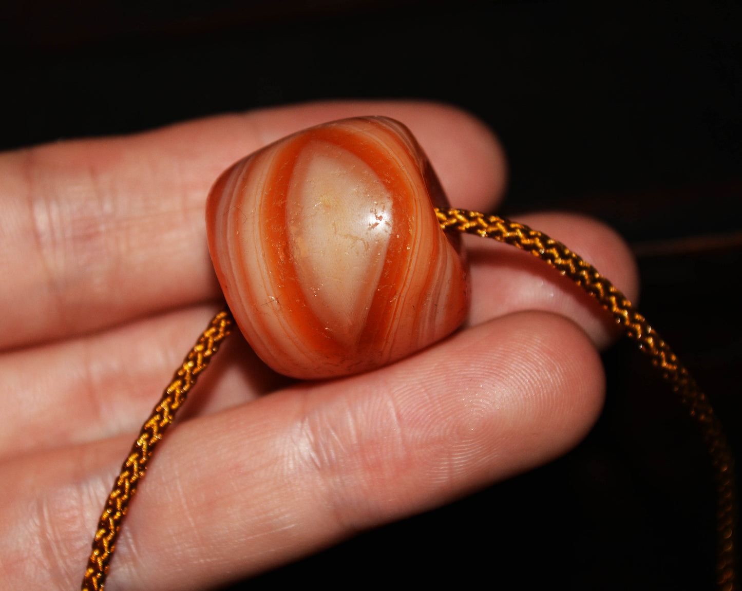 Real Tibetan Old Antique Pema Raka Agate Pendant Mala Bead Nanhong Carnelian Rosary Himalaya Genuine Amulet