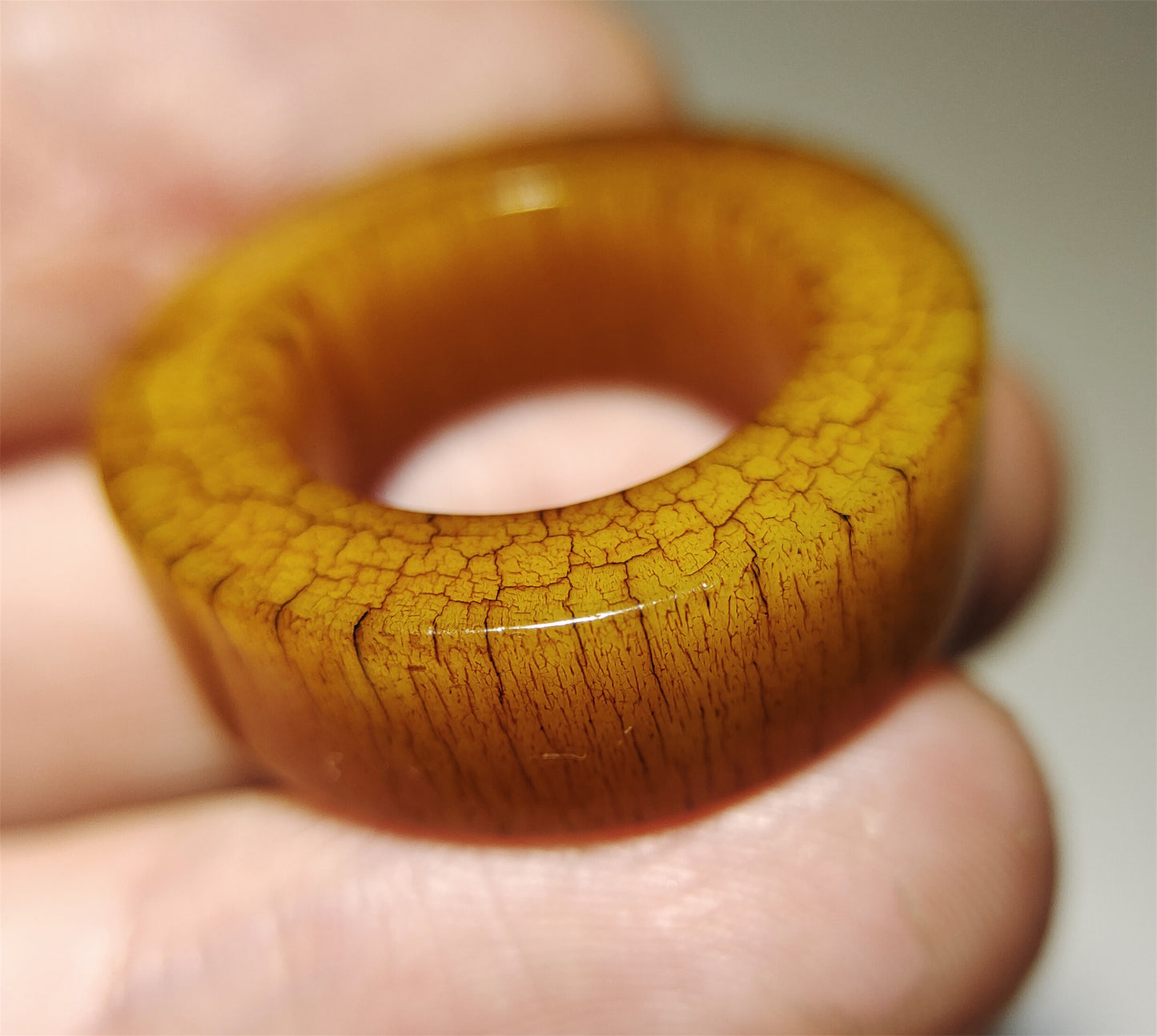 Real Tibetan Old Antique Yak Bone Pendant Ring Amulet Mala Prayer Kapala Bead Doughnut Lucky Talisman Donut