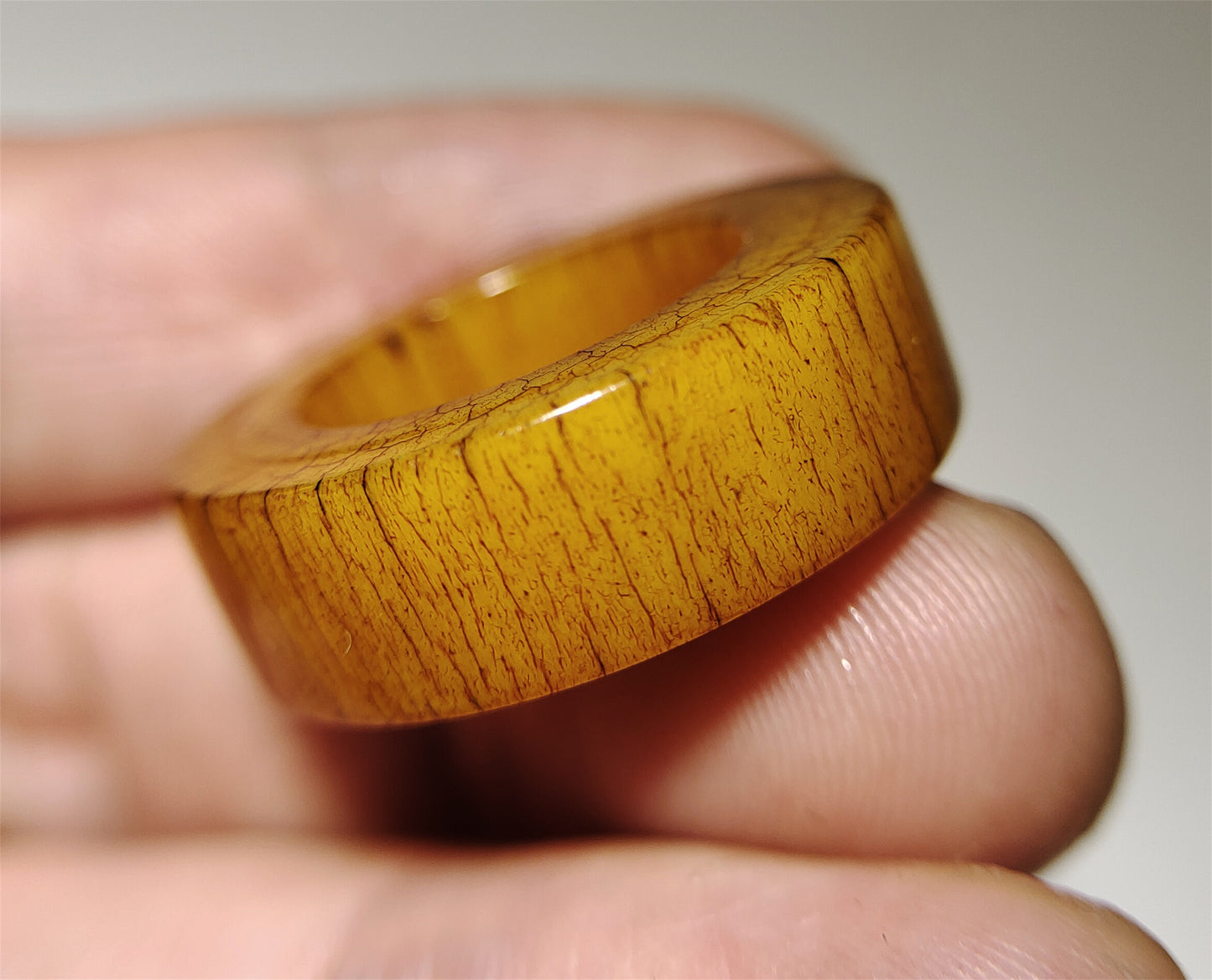 Real Tibetan Old Antique Yak Bone Pendant Ring Amulet Mala Prayer Kapala Bead Doughnut Lucky Talisman Donut