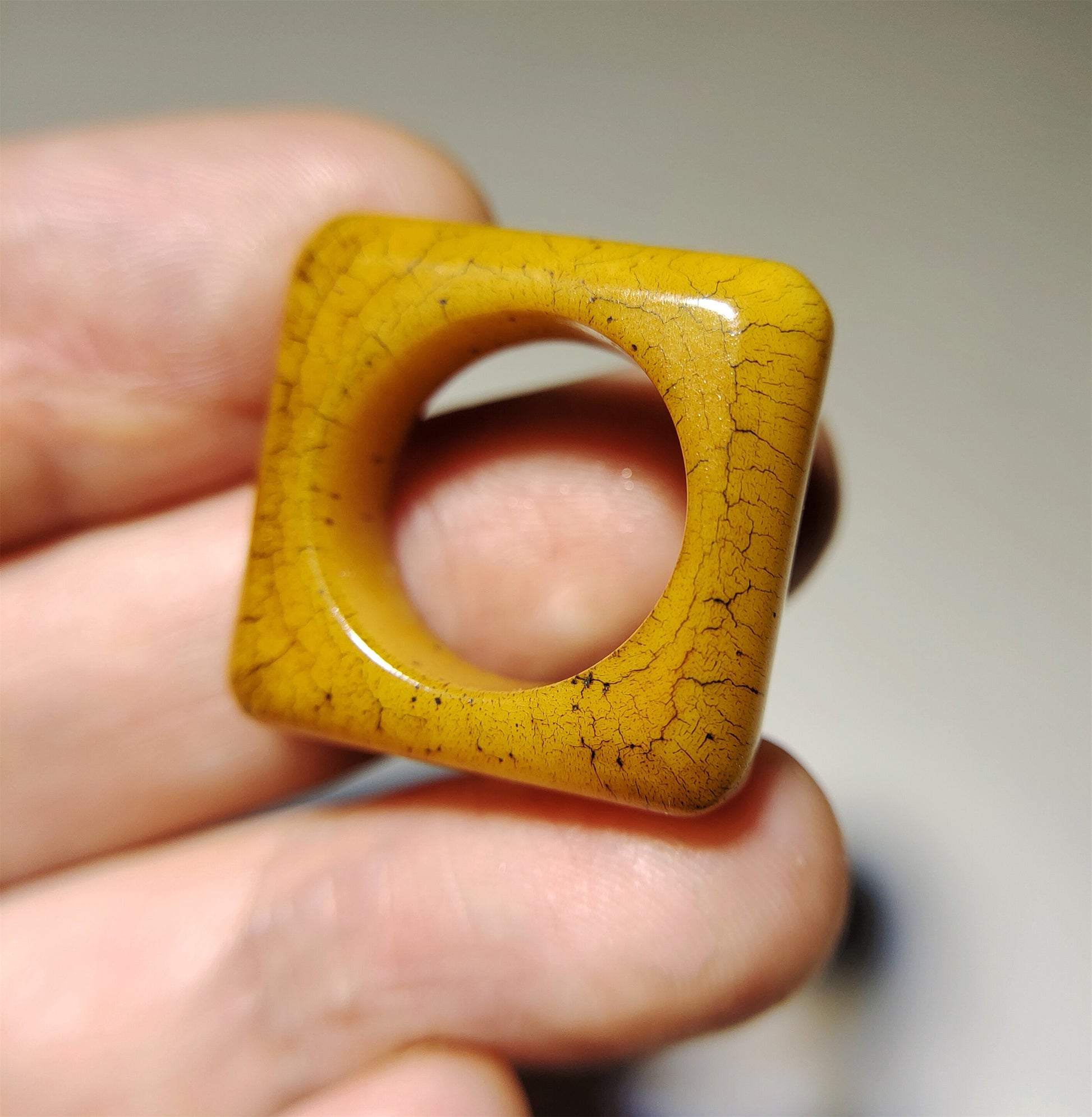 Real Tibetan Old Antique Yak Bone Pendant Ring Amulet Mala Prayer Kapala Bead Doughnut Lucky Talisman Donut