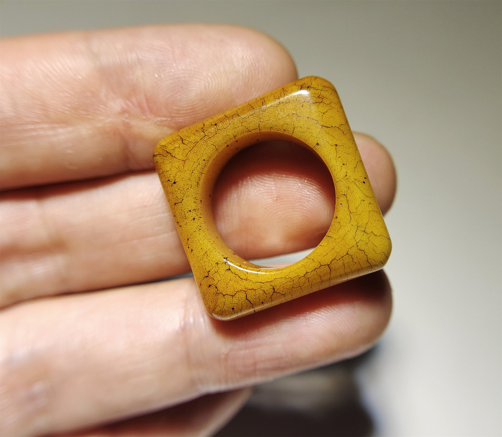Real Tibetan Old Antique Yak Bone Pendant Ring Amulet Mala Prayer Kapala Bead Doughnut Lucky Talisman Donut