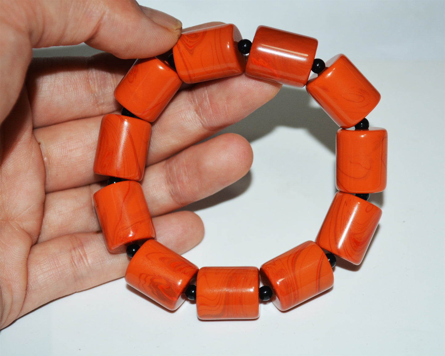 Real Tibetan Old  Pema Raka Agate Bracelet Mala Prayer Beads Nanhong Carnelian Rosary Himalaya Genuine Worry Amulet