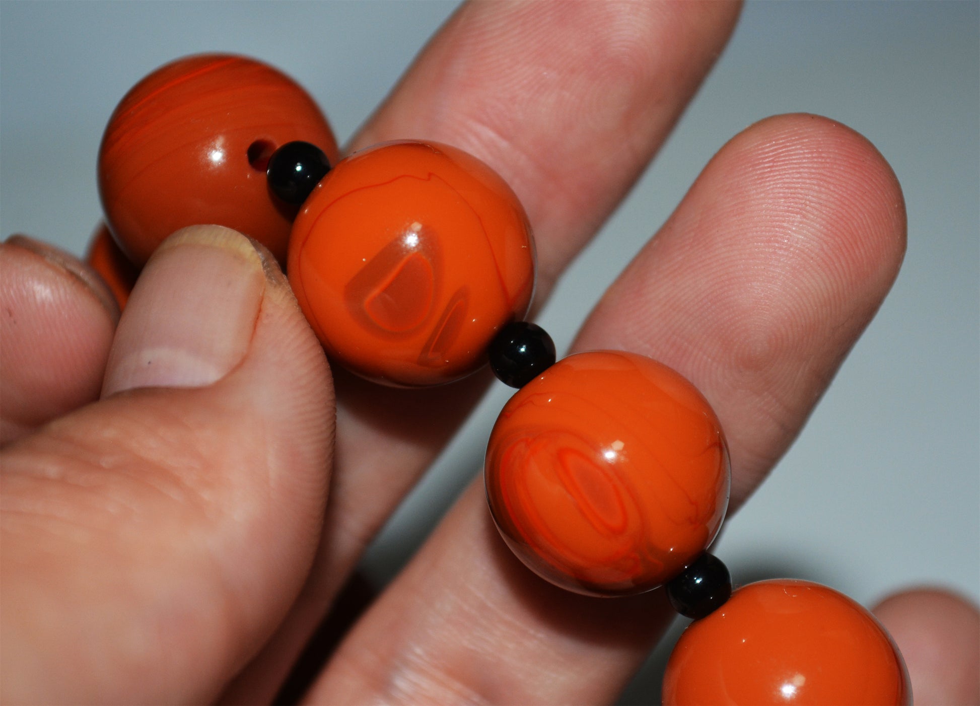 Real Tibetan Old  Pema Raka Agate Bracelet Mala Prayer Beads Nanhong Carnelian Rosary Himalaya Genuine Worry Amulet