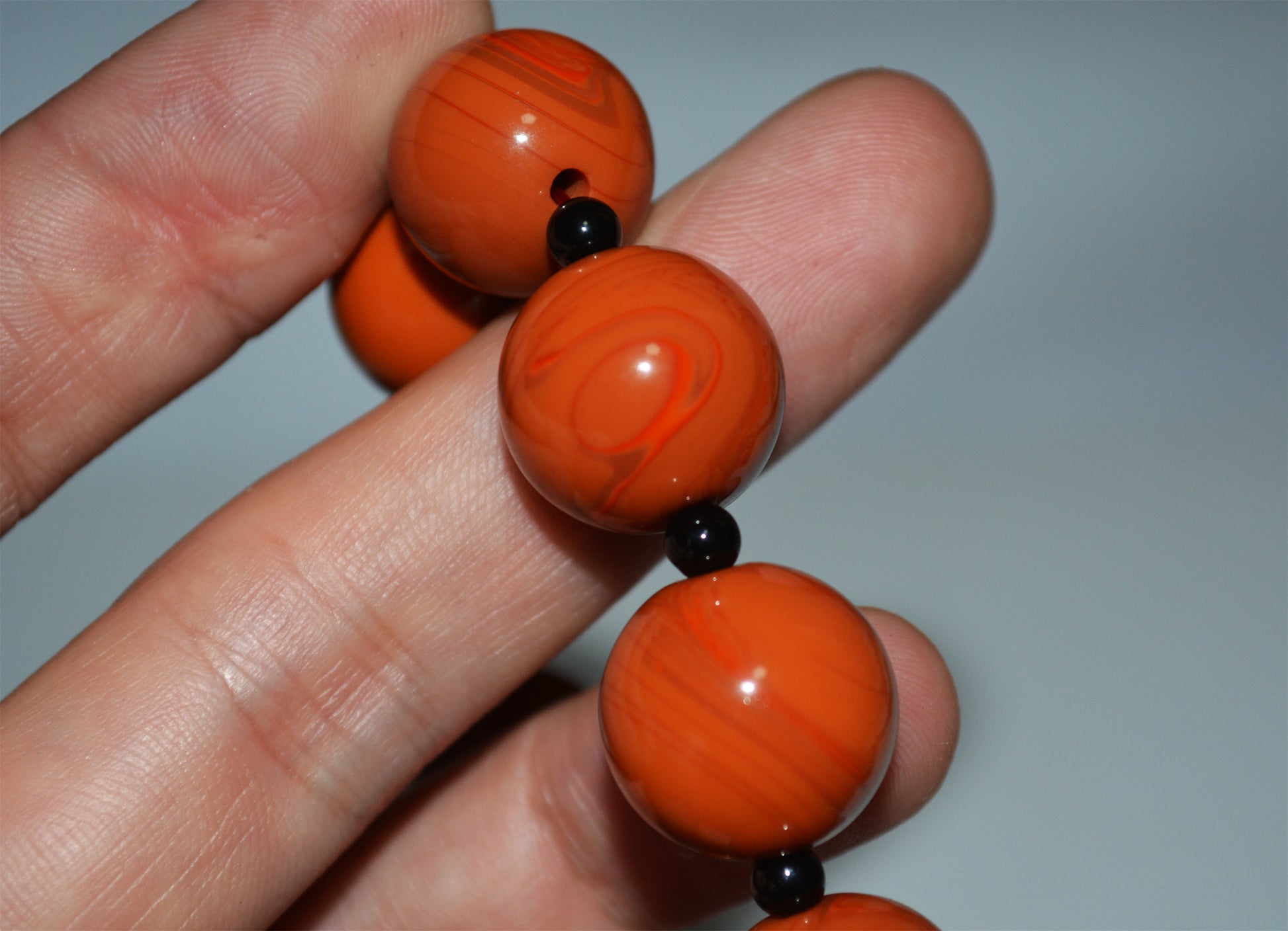 Real Tibetan Old  Pema Raka Agate Bracelet Mala Prayer Beads Nanhong Carnelian Rosary Himalaya Genuine Worry Amulet