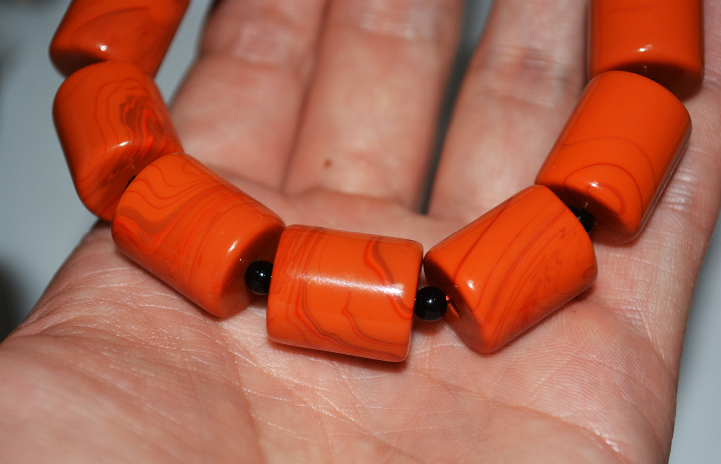 Real Tibetan Old  Pema Raka Agate Bracelet Mala Prayer Beads Nanhong Carnelian Rosary Himalaya Genuine Worry Amulet