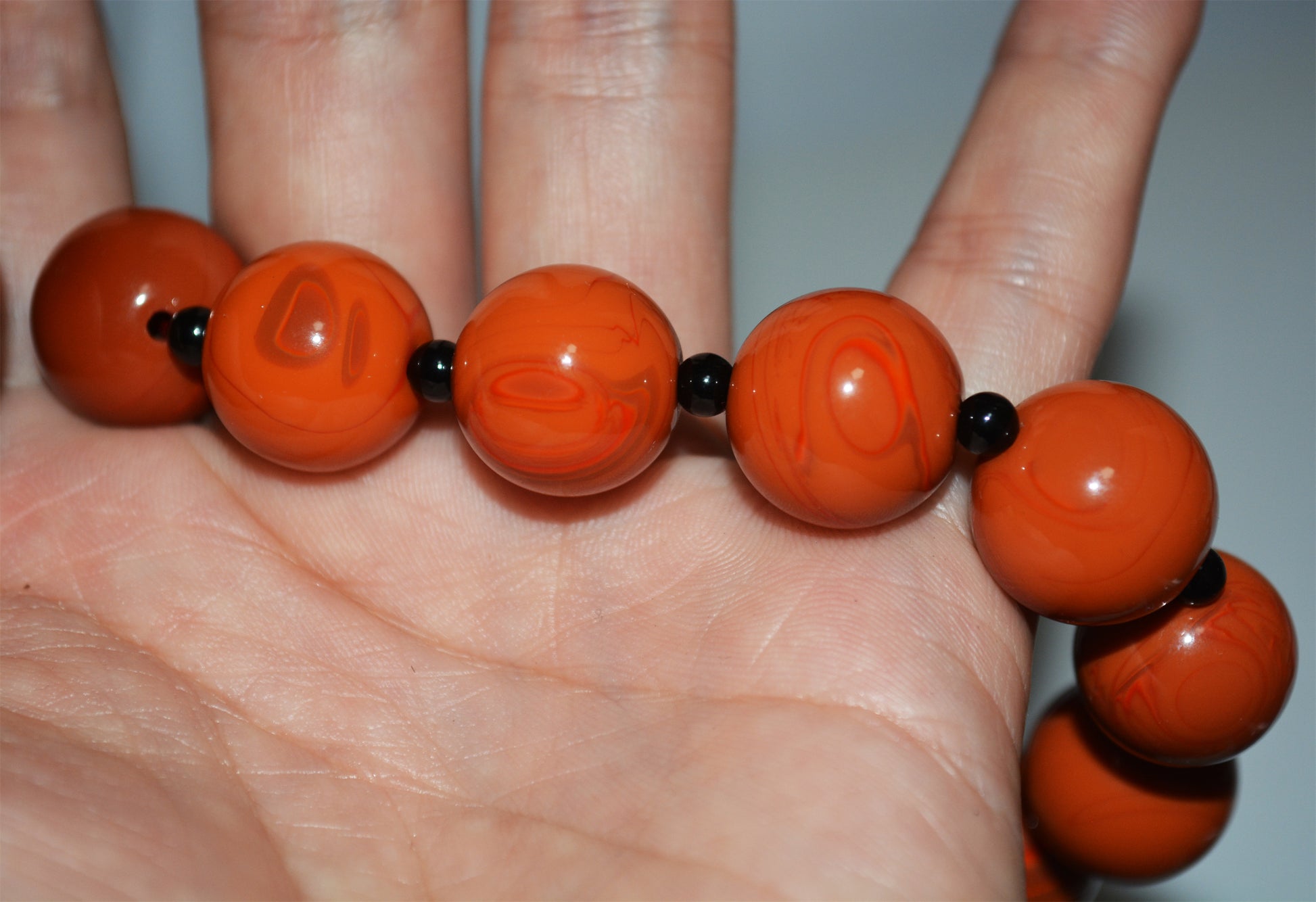 Real Tibetan Old  Pema Raka Agate Bracelet Mala Prayer Beads Nanhong Carnelian Rosary Himalaya Genuine Worry Amulet