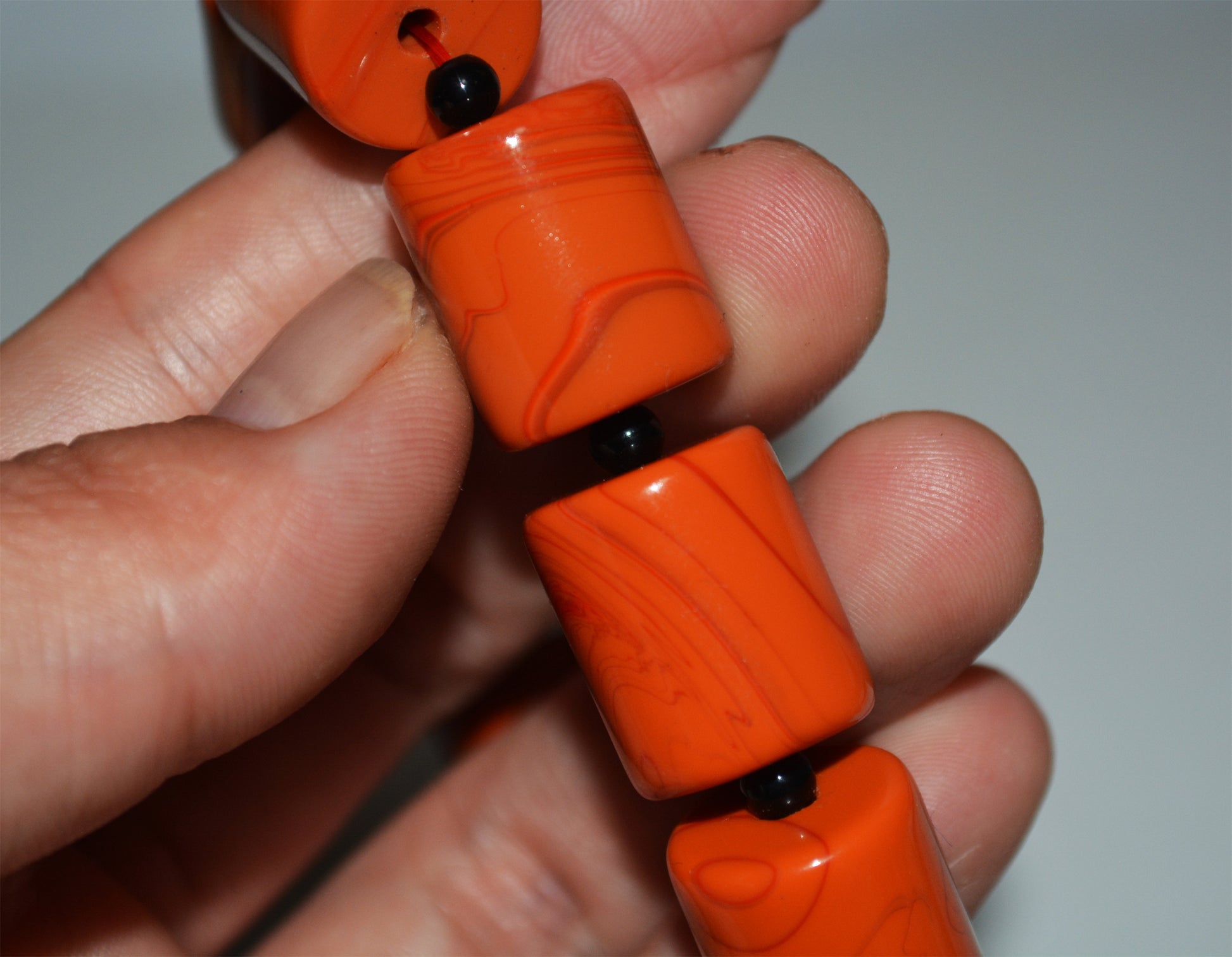 Real Tibetan Old  Pema Raka Agate Bracelet Mala Prayer Beads Nanhong Carnelian Rosary Himalaya Genuine Worry Amulet