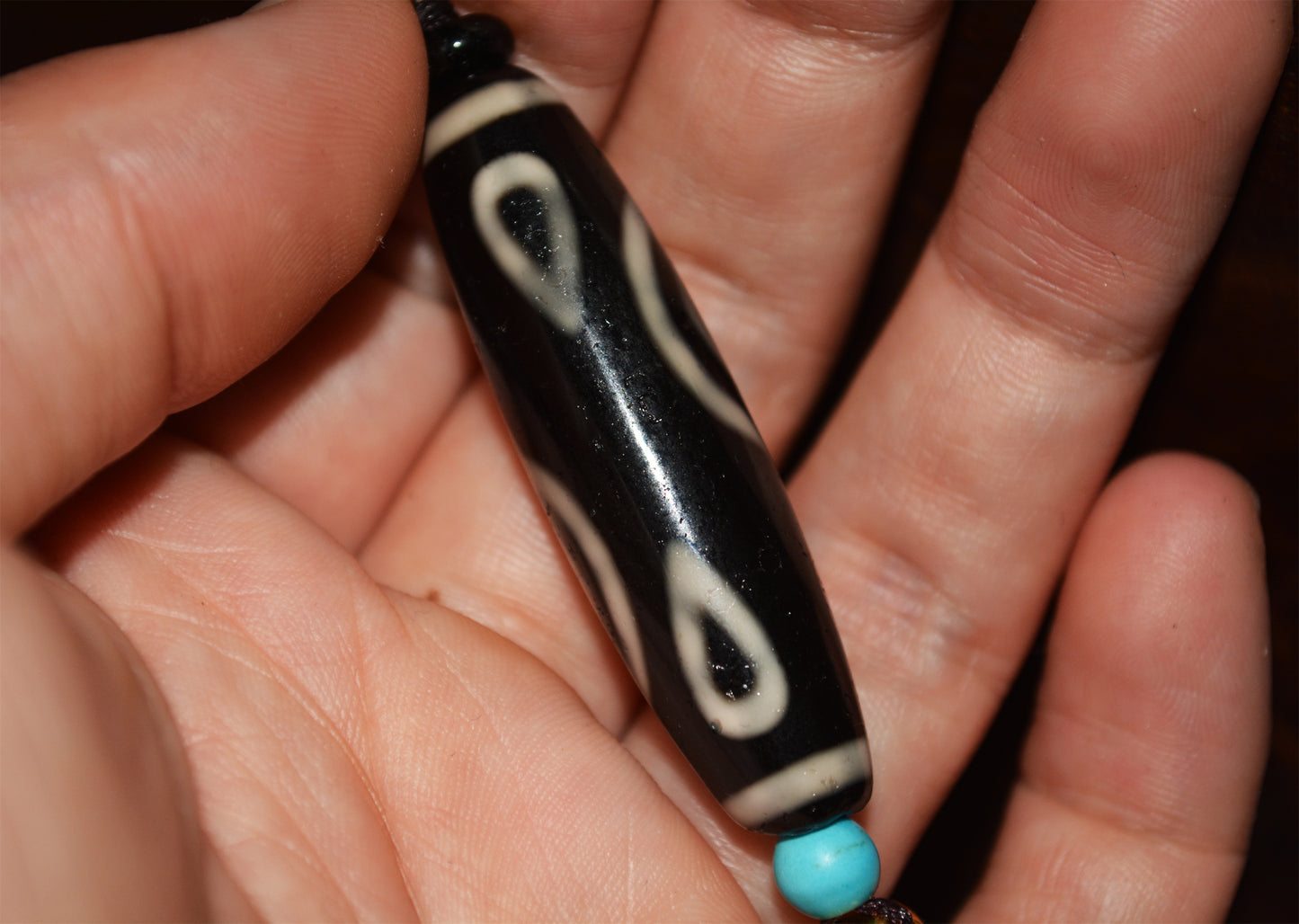 Real Ancient Tibetan Ruyi Four Eyes Dzi Bead Amulet Pendant Himalaya Agate Old Genuine Pure 4 Eyed Gzi Talisman Bracelet