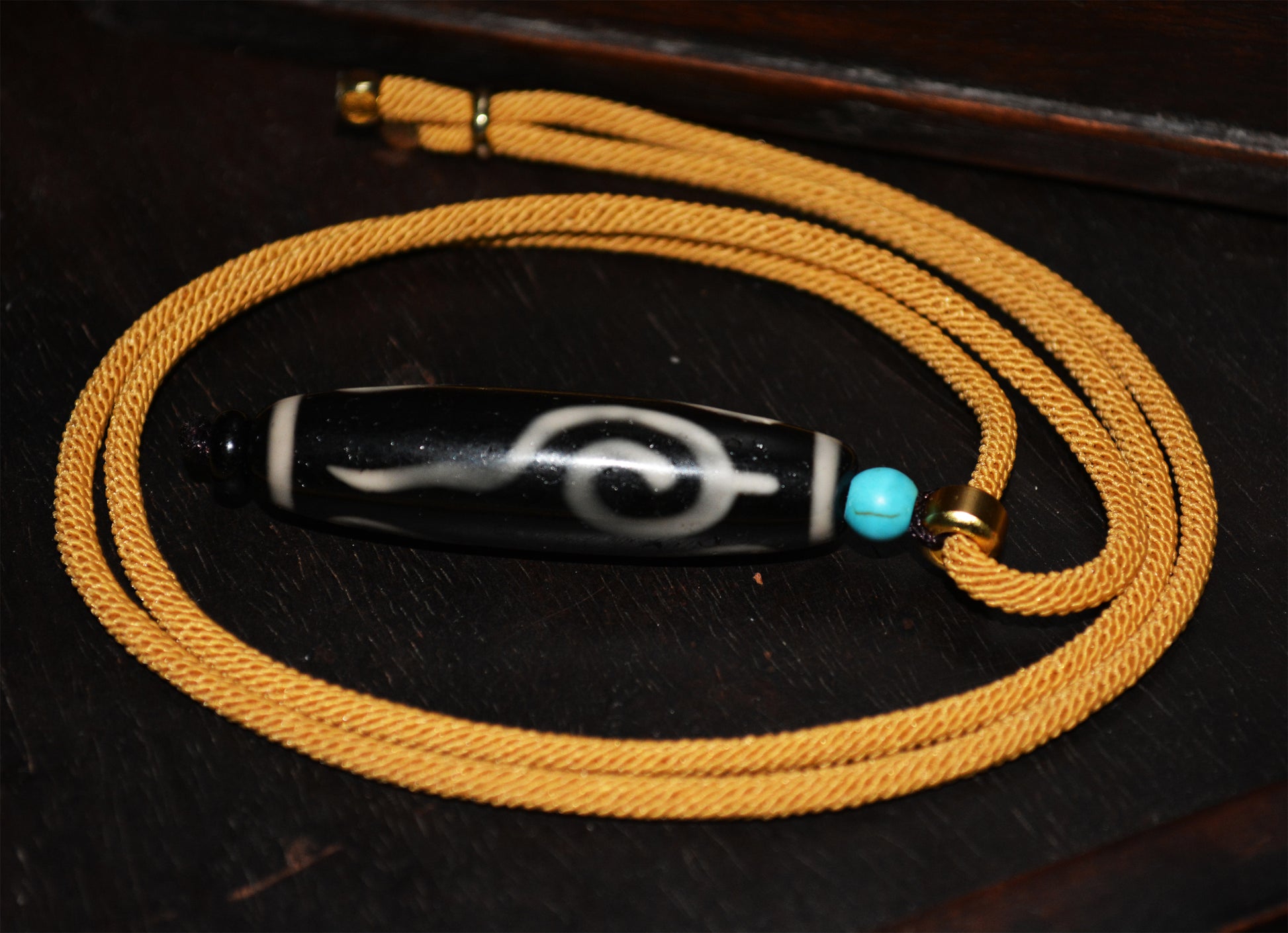 Real Ancient Tibetan Ruyi Four Eyes Dzi Bead Amulet Pendant Himalaya Agate Old Genuine Pure 4 Eyed Gzi Talisman Bracelet