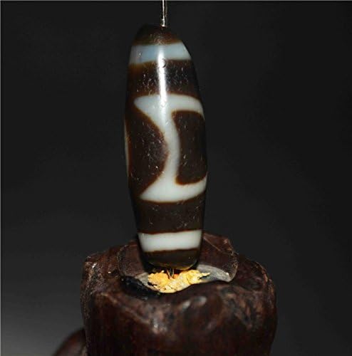 Real Tibetan Sun and Moon Dzi Bead Amulet Ancient Himalayan Pendant Agate Old Bracelet Gzi Tibet