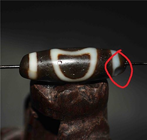 Real Tibetan Sun and Moon Dzi Bead Amulet Ancient Himalayan Pendant Agate Old Bracelet Gzi Tibet