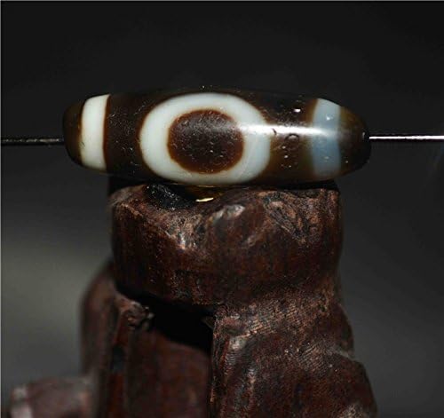 Real Tibetan Sun and Moon Dzi Bead Amulet Ancient Himalayan Pendant Agate Old Bracelet Gzi Tibet