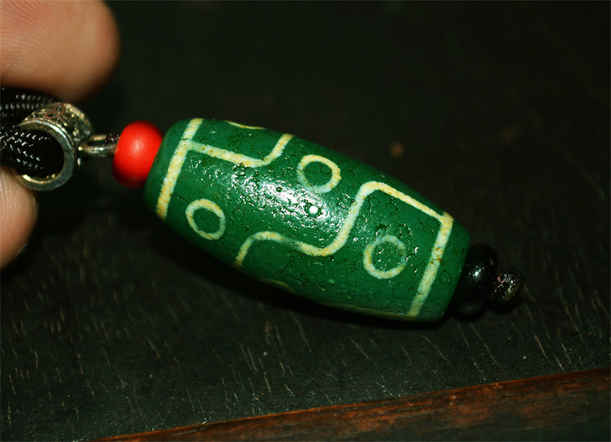 Ancient Pure Nine Eyes Dzi Bead Tibetan Old Amulet Genuine Himalaya Real Agate 9 Gzi Tibet