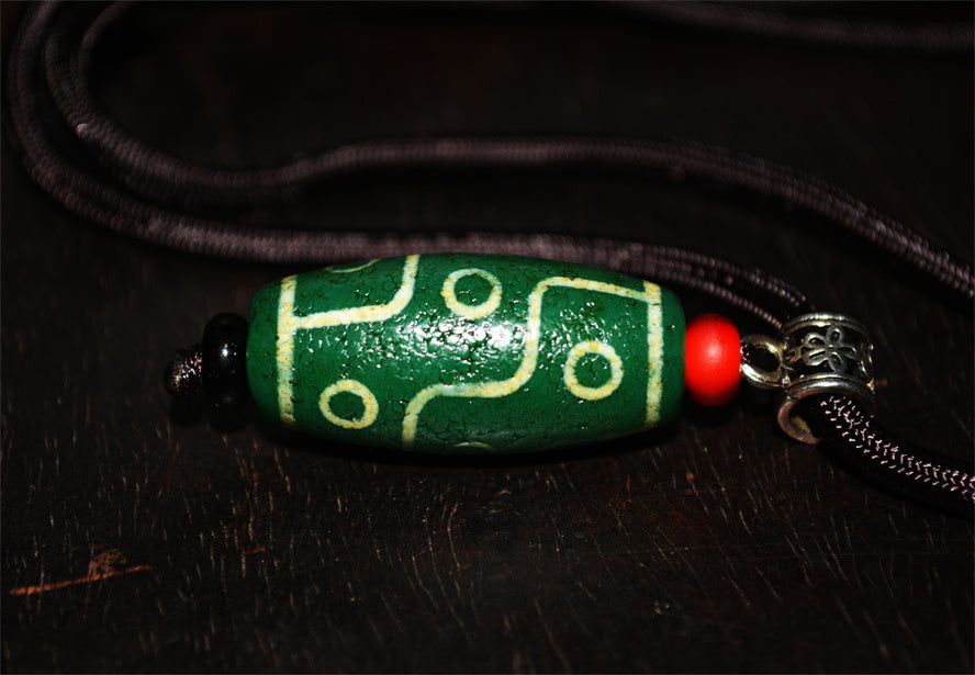 Ancient Pure Nine Eyes Dzi Bead Tibetan Old Amulet Genuine Himalaya Real Agate 9 Gzi Tibet