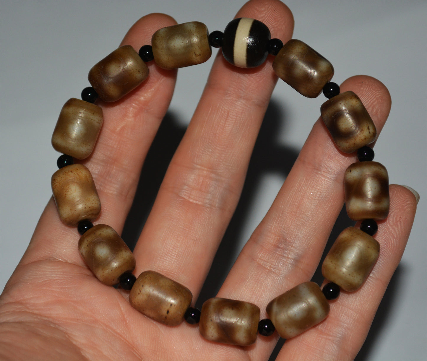 Real tibetan three eyes dzi bead amulet genuine old ancient himalaya agate pure 3 gzi pendant talisman bracelet mala