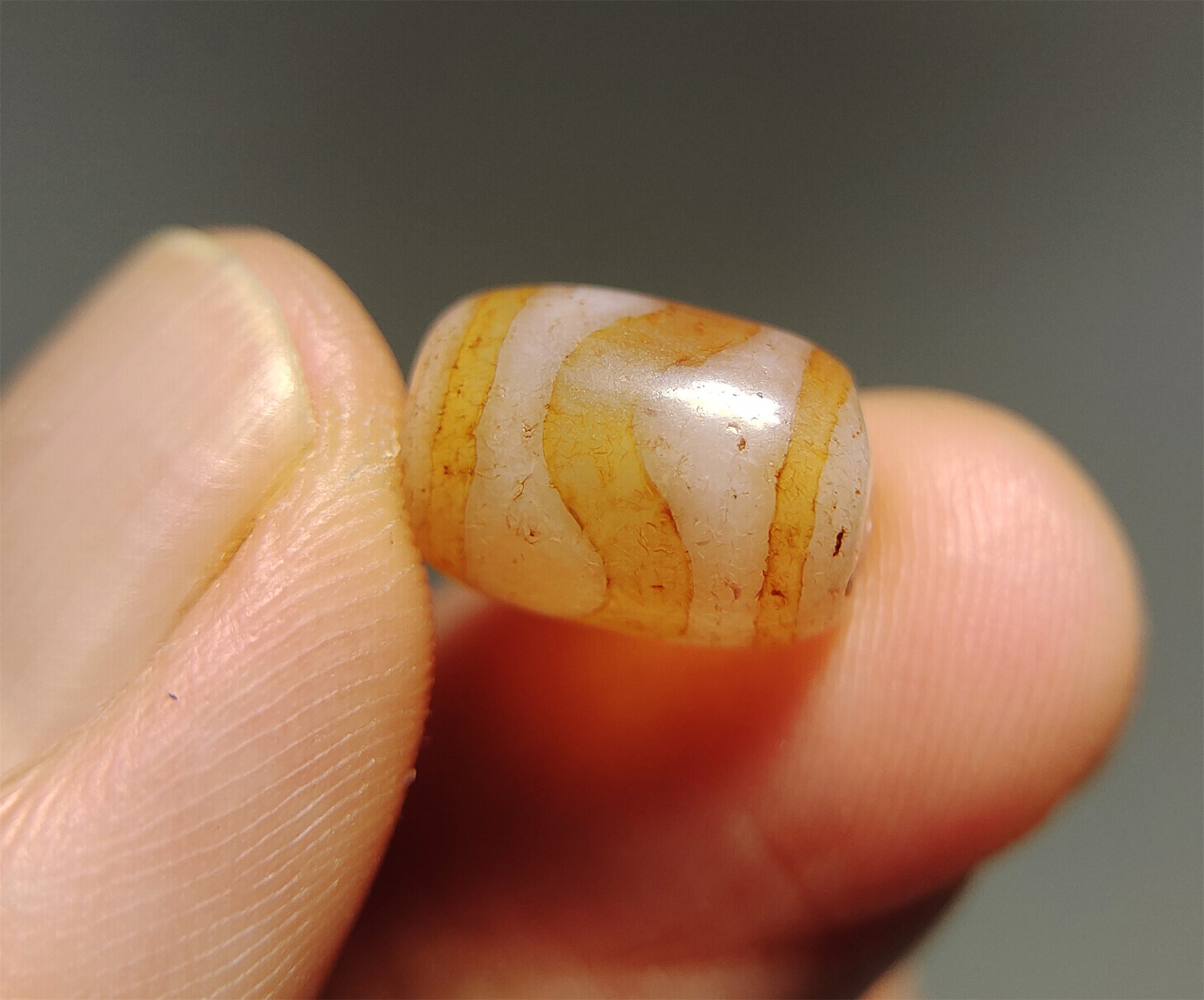Real tibetan water wave dzi bead amulet genuine old ancient zig zag himalaya agate tiger tooth gzi pure pendant talisman bracelet