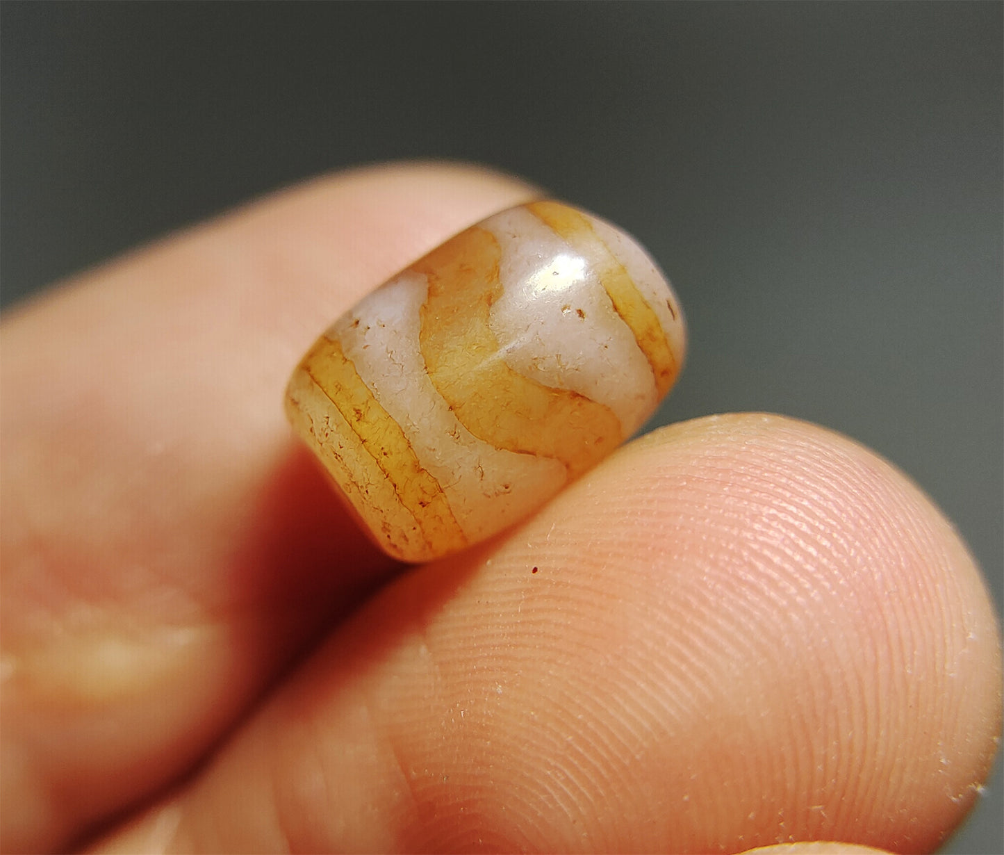 Real tibetan water wave dzi bead amulet genuine old ancient zig zag himalaya agate tiger tooth gzi pure pendant talisman bracelet