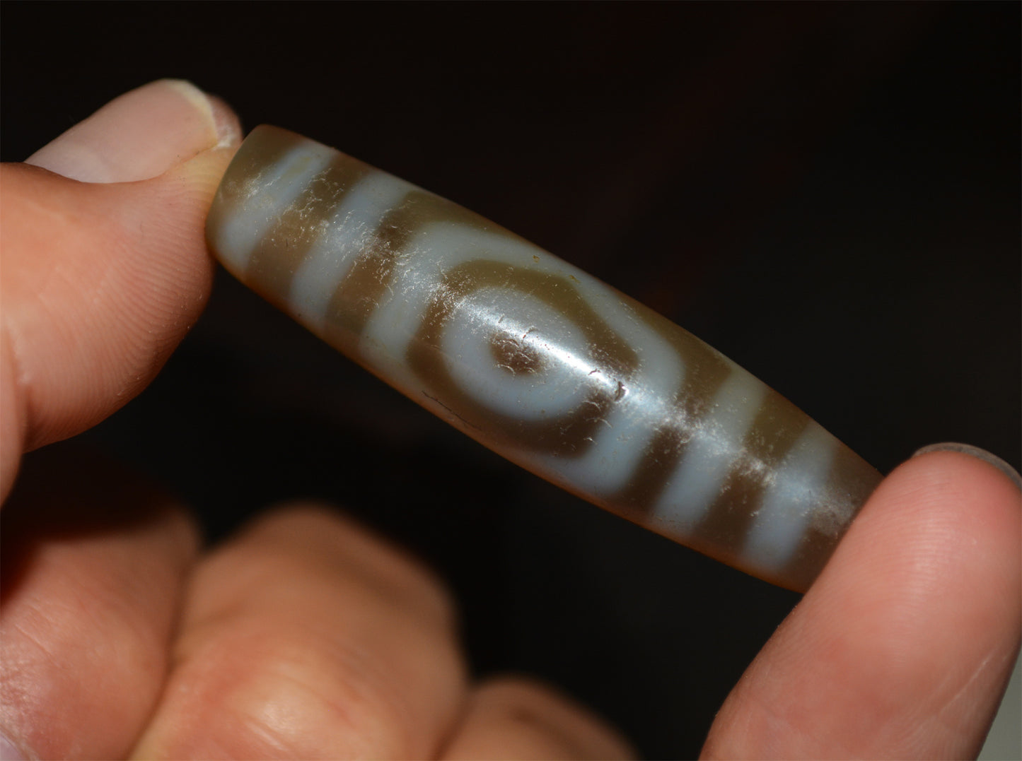 Tibet Old Ancient Three Eyes Dzi Bead Amulet Pendant Himalayas Agate Pure 3 Eyed Gzi Antique Real Talisman Bracelet
