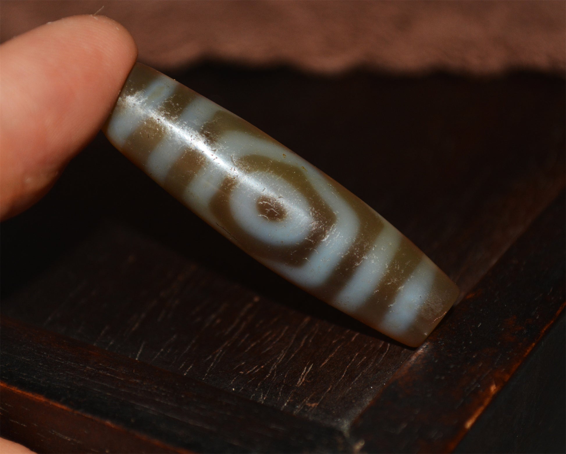 Tibet Old Ancient Three Eyes Dzi Bead Amulet Pendant Himalayas Agate Pure 3 Eyed Gzi Antique Real Talisman Bracelet