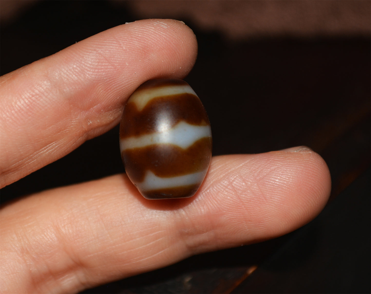 Tibetan Ancient Agate Tiger Tooth Dzi Bead Amulet Pendant Water Wave Himalayan Pure Zigzag Gzi Old Real Talisman Bracelet