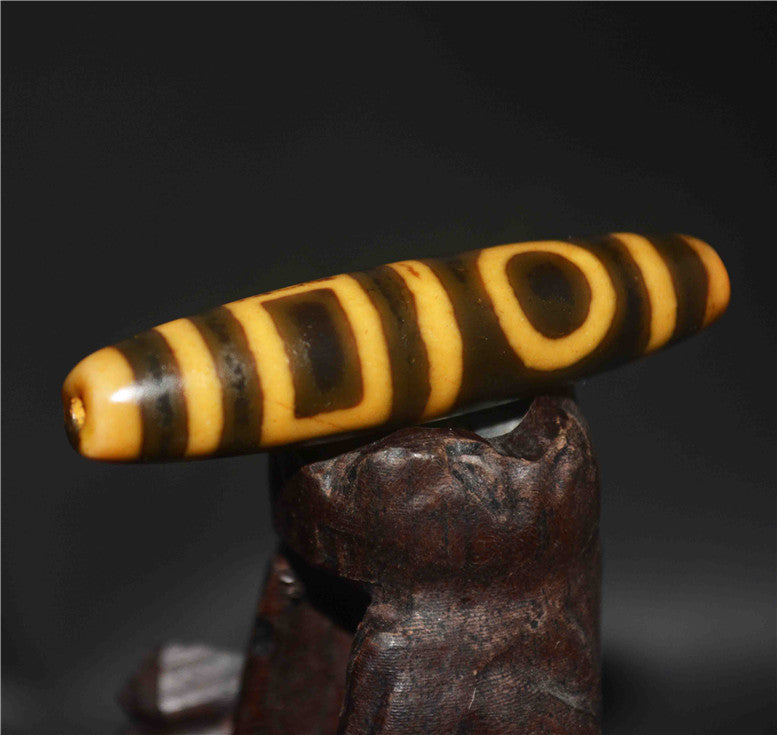 Tibetan Ancient Heaven and Earth Dzi Bead Amulet Himalayas Pure Sakor Namkor Gzi Pendant Genuine Old Antique Agate Talisman Bracelet