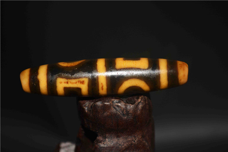 Tibetan Ancient Heaven and Earth Dzi Bead Amulet Himalayas Pure Sakor Namkor Gzi Pendant Genuine Old Antique Agate Talisman Bracelet