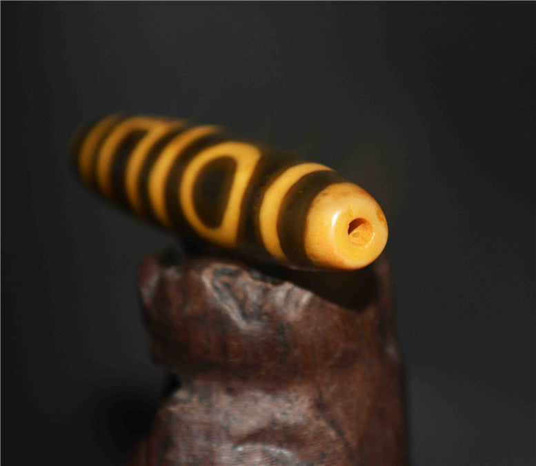 Tibetan Ancient Heaven and Earth Dzi Bead Amulet Himalayas Pure Sakor Namkor Gzi Pendant Genuine Old Antique Agate Talisman Bracelet