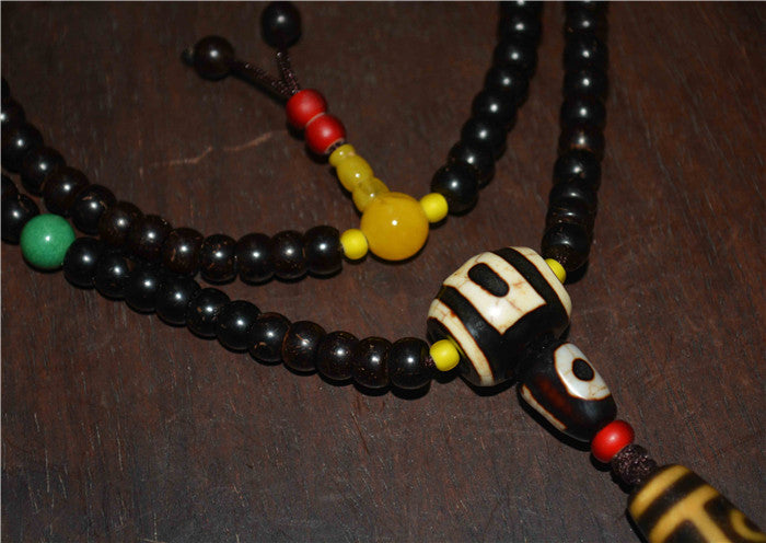 Tibetan Ancient Nine Eyes Dzi Bead Amulet Pendant Real Himalayan Agate 9 Eyed Gzi Talisman